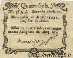 4 Sols FRANCE Regionalismus und verschiedenen Montpezat 1792 Kc.07.089 fVZ