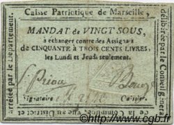 20 Sous FRANCE regionalism and various Marseille 1792 Kc.13.087 VF