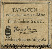 2 Sous Faux FRANCE regionalism and miscellaneous Tarascon 1792 Kc.13.154b VF