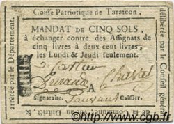 5 Sols FRANCE regionalism and miscellaneous Tarascon 1792 Kc.13.158 VF+