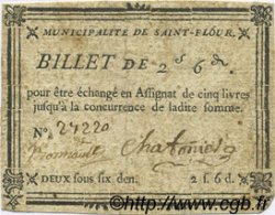 2 Sous 6 Deniers FRANCE regionalismo e varie Saint Flour 1792 Kc.15.120d q.BB