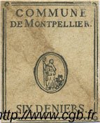 6 Deniers FRANCE Regionalismus und verschiedenen Montpellier 1792 Kc.34.125 SS