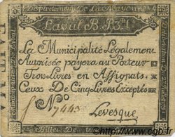 3 Livres FRANCE régionalisme et divers Laval 1791 Kc.53.009 TB