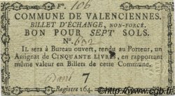 7 Sols FRANCE Regionalismus und verschiedenen Valenciennes 1792 Kc.59.112a SS