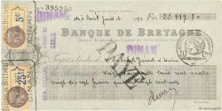 22897,80 Francs FRANCE regionalism and various Dinan 1933 DOC.Chèque VF