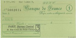 Francs FRANCE regionalism and various Paris 1943 DOC.Chèque AU