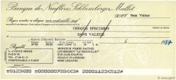Francs Spécimen FRANCE régionalisme et divers Lozanne 1987 DOC.Chèque SUP