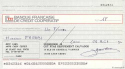 1 Franc FRANCE régionalisme et divers Caen 1994 DOC.Chèque SPL