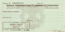 Francs FRANCE regionalismo y varios Paris 1943 DOC.Chèque EBC