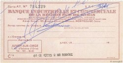Francs Annulé FRANCE regionalismo e varie Juvisy-Sur-Orge 1943 DOC.Chèque SPL