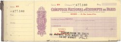 Francs FRANCE régionalisme et divers Rouen 1943 DOC.Chèque TTB