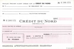 Francs FRANCE régionalisme et divers Roubaix 1959 DOC.Chèque SUP
