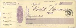 Francs FRANCE Regionalismus und verschiedenen Paris 1925 DOC.Chèque VZ