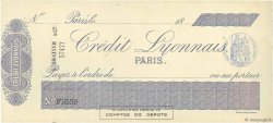 Francs FRANCE regionalismo y varios Paris 1874 DOC.Chèque EBC