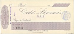 Francs FRANCE regionalismo y varios Paris 1874 DOC.Chèque SC