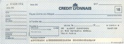 Francs FRANCE régionalisme et divers Paris 1959 DOC.Chèque SPL
