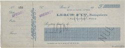 Francs Spécimen FRANCE régionalisme et divers Paris 1900 DOC.Chèque