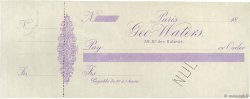 Francs Non émis FRANCE regionalism and miscellaneous Paris 1865 DOC.Chèque