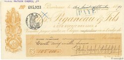 105000 Francs FRANCE regionalismo e varie Bordeaux 1891 DOC.Chèque AU
