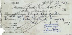 36427 Francs FRANCE regionalism and various Paris 1957 DOC.Chèque F