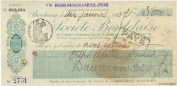 3000 Francs FRANCE régionalisme et divers Bordeaux 1907 DOC.Chèque