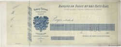 Francs Spécimen FRANCE Regionalismus und verschiedenen Paris 1900 DOC.Chèque VZ