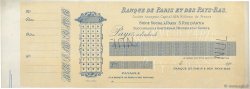 Francs Non émis FRANCE regionalism and various Paris 1900 DOC.Chèque XF