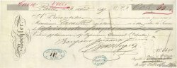 60 Francs FRANCE regionalism and miscellaneous Paris 1847 DOC.Chèque VF