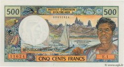 500 Francs TAHITI  1970 P.25a FDC