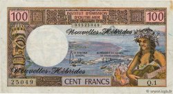 100 Francs NUOVE EBRIDI  1975 P.18c q.BB