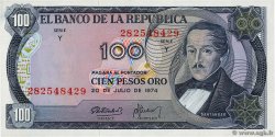 100 Pesos Oro COLOMBIA  1974 P.415