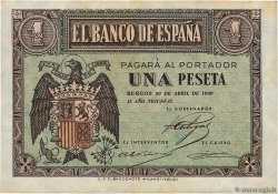 1 Peseta SPANIEN  1938 P.108a fVZ