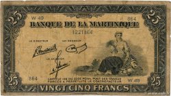 25 Francs MARTINIQUE  1943 P.17 F-