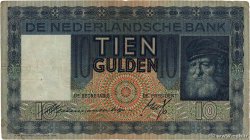 10 Gulden NETHERLANDS  1936 P.049 VF-