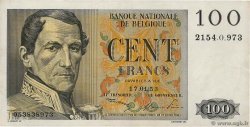 100 Francs BÉLGICA  1953 P.129a EBC