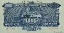 1000 Korun Spécimen CZECHOSLOVAKIA  1944 P.050s