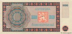 1000 Korun TSCHECHOSLOWAKEI  1945 P.074d fST+