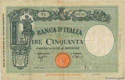 50 Lire ITALY  1943 P.064a F+