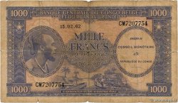 1000 Francs REPúBLICA DEMOCRáTICA DEL CONGO  1962 P.002a RC