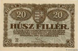 20 Filler HUNGRíA  1920 P.043 SC