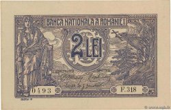 2 Lei ROMANIA  1915 P.018 q.FDC