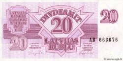20 Rublu LATVIA  1992 P.39 UNC