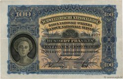 100 Francs SWITZERLAND  1943 P.35p VF+