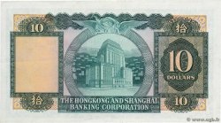 10 Dollars HONG KONG  1968 P.182f XF-