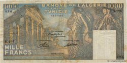 1000 Francs TUNISIA  1950 P.29a VF-