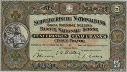 5 Francs SUISSE  1951 P.11o EBC