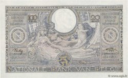 100 Francs - 20 Belgas BELGIUM  1943 P.107 UNC-
