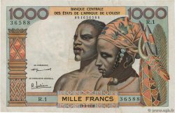 1000 Francs WEST AFRICAN STATES  1959 P.004