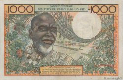 1000 Francs WEST AFRICAN STATES  1959 P.004 VF