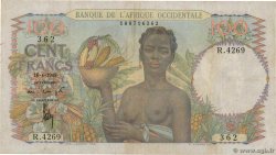 100 Francs FRENCH WEST AFRICA  1948 P.40 VF